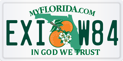 FL license plate EXIW84