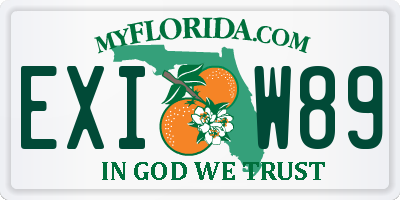 FL license plate EXIW89