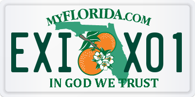 FL license plate EXIX01
