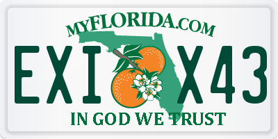 FL license plate EXIX43