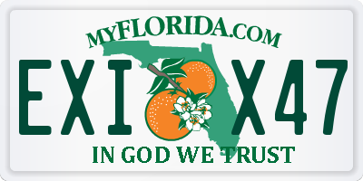 FL license plate EXIX47
