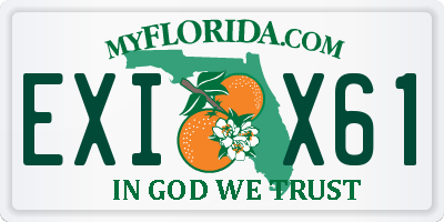 FL license plate EXIX61