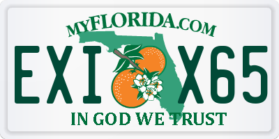 FL license plate EXIX65