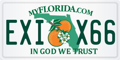 FL license plate EXIX66
