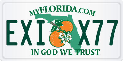 FL license plate EXIX77