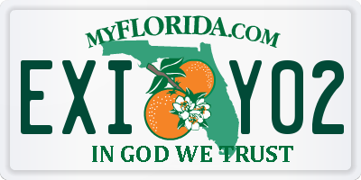 FL license plate EXIY02