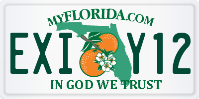 FL license plate EXIY12