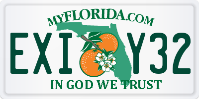 FL license plate EXIY32