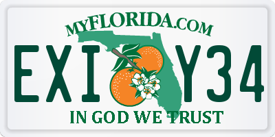 FL license plate EXIY34