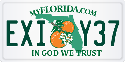 FL license plate EXIY37