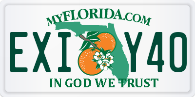FL license plate EXIY40