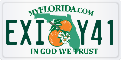 FL license plate EXIY41