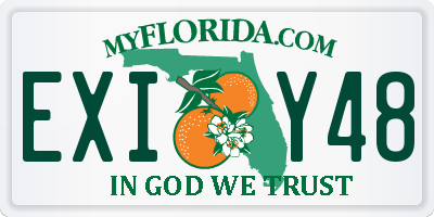FL license plate EXIY48