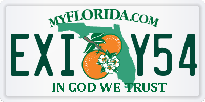 FL license plate EXIY54