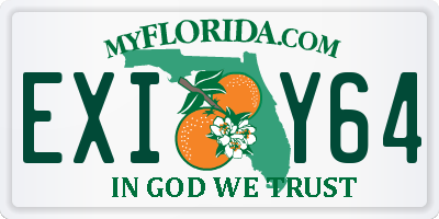 FL license plate EXIY64