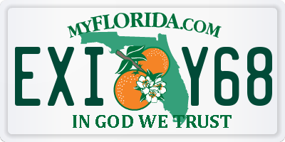 FL license plate EXIY68