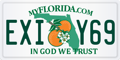 FL license plate EXIY69
