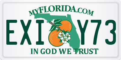 FL license plate EXIY73