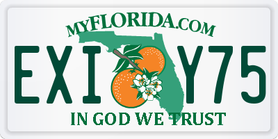 FL license plate EXIY75