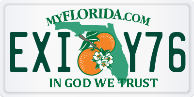 FL license plate EXIY76