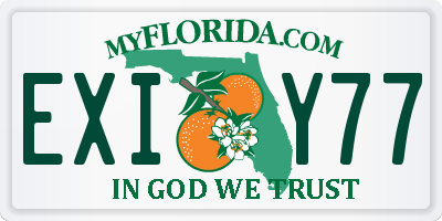 FL license plate EXIY77
