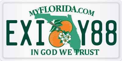 FL license plate EXIY88