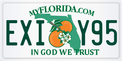 FL license plate EXIY95