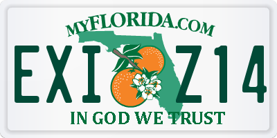 FL license plate EXIZ14