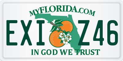 FL license plate EXIZ46