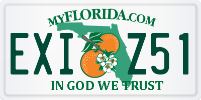 FL license plate EXIZ51