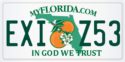 FL license plate EXIZ53