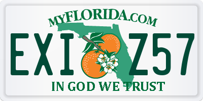 FL license plate EXIZ57