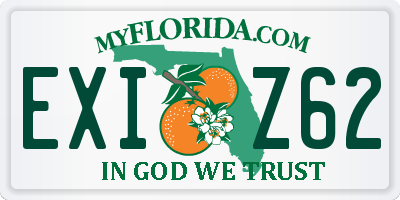FL license plate EXIZ62