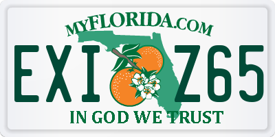 FL license plate EXIZ65