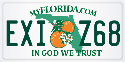 FL license plate EXIZ68