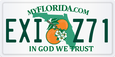 FL license plate EXIZ71