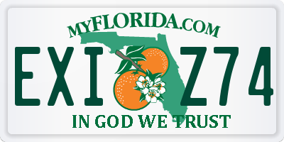 FL license plate EXIZ74