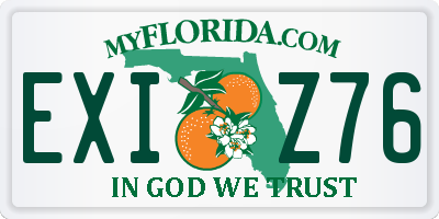 FL license plate EXIZ76