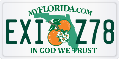 FL license plate EXIZ78