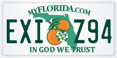 FL license plate EXIZ94