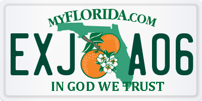 FL license plate EXJA06