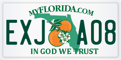 FL license plate EXJA08