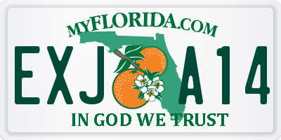 FL license plate EXJA14