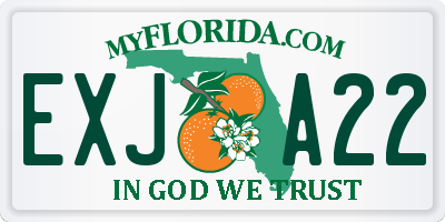 FL license plate EXJA22