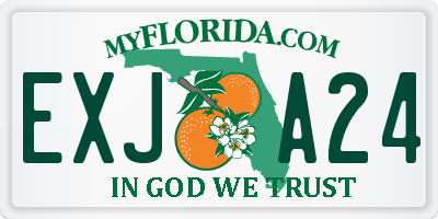 FL license plate EXJA24