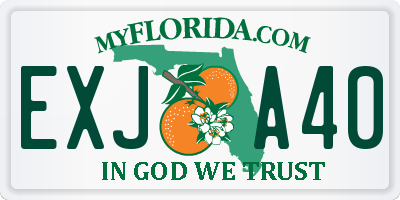 FL license plate EXJA40