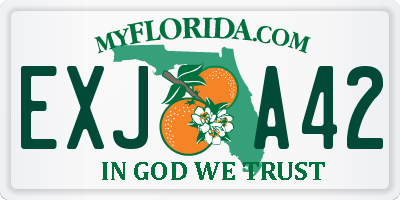 FL license plate EXJA42