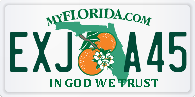 FL license plate EXJA45