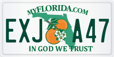 FL license plate EXJA47