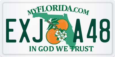 FL license plate EXJA48